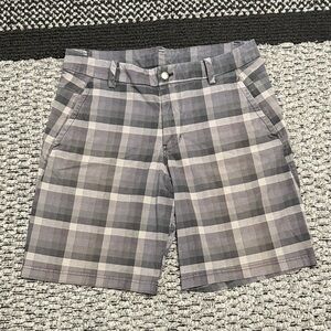 Lululemon Athletica Mens 36 Plaid Golf Shorts Classic Casual